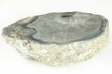 Las Choyas Coconut Geode Half with Banded Agate - Mexico #214220-1